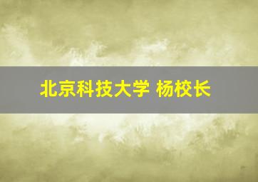 北京科技大学 杨校长